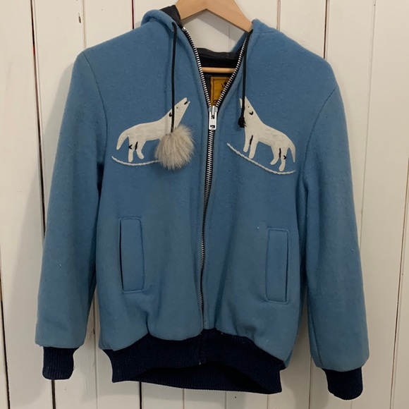 Opasquia Vintage Wool Bomber Jacket - Picture 1 of 3